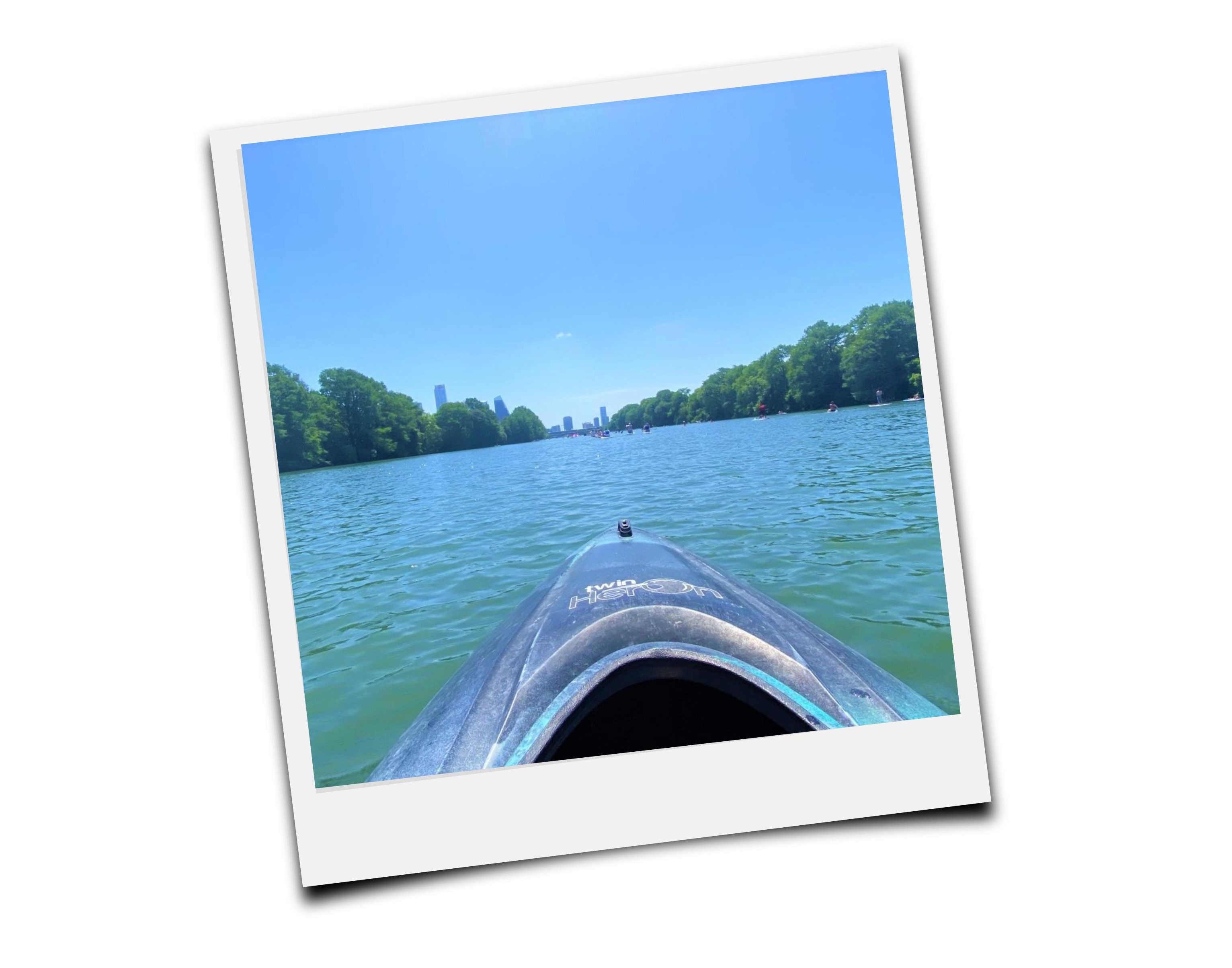 KAYAK on Lady Bird Lake in Austin Texas