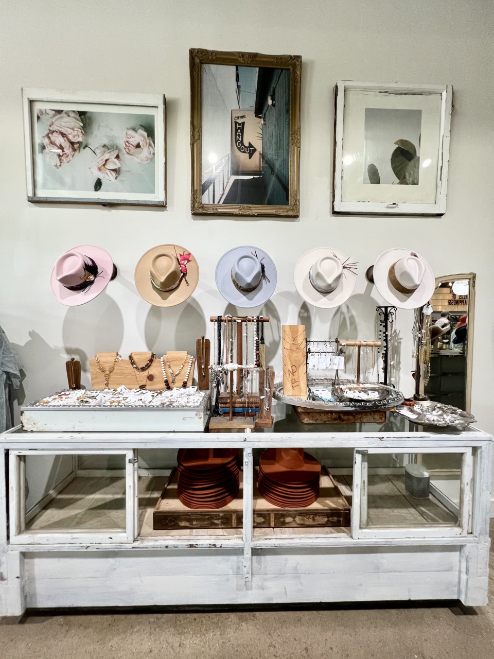 hats in a store