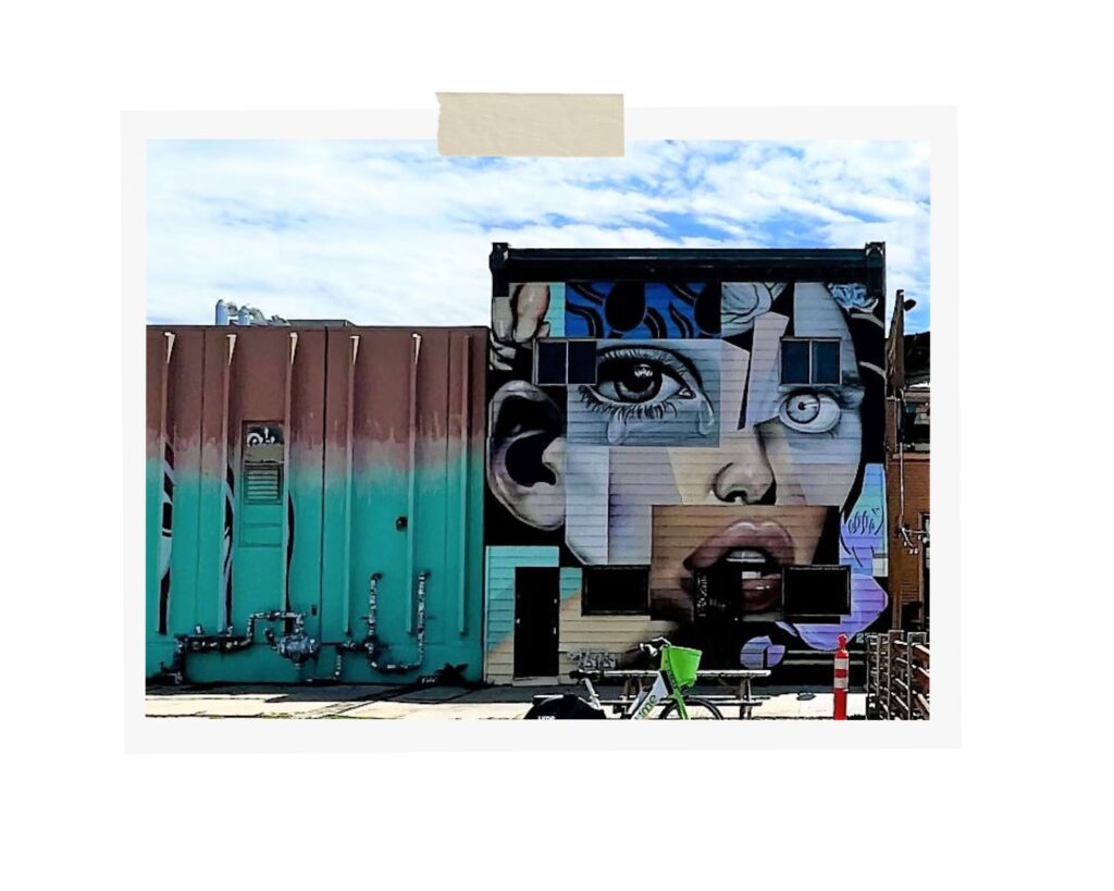 Street art mural in Denver neighborhood