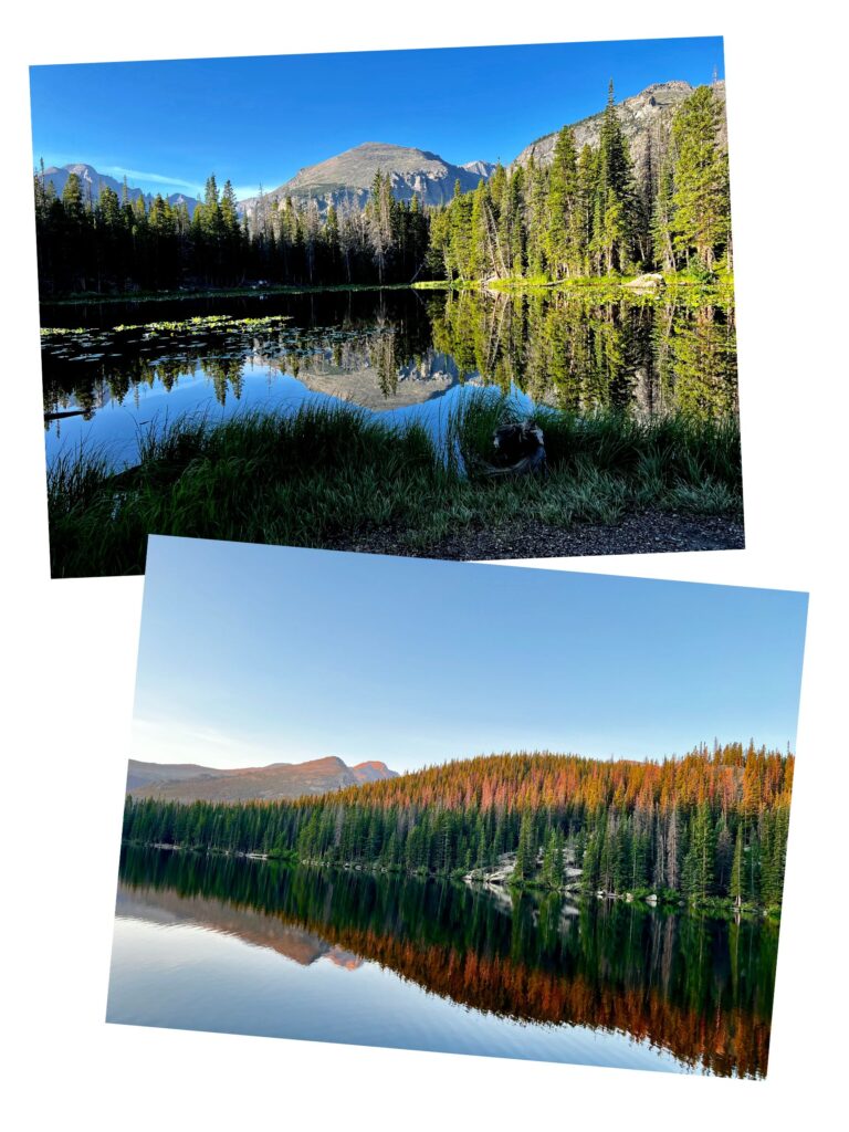 Lakes in Rocky Mountain National Park, located in Colorado