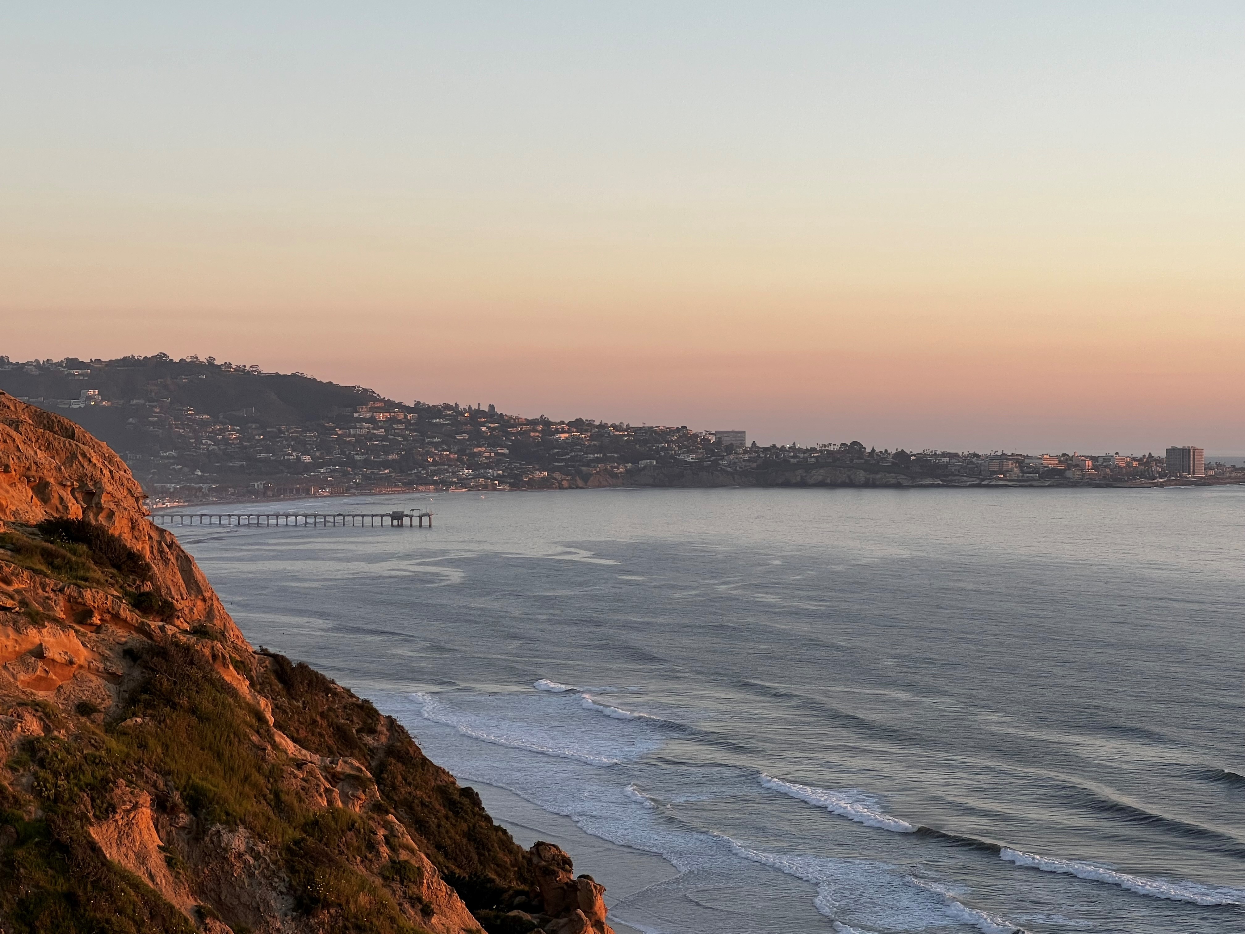 sunset view from a cliff in San Diego