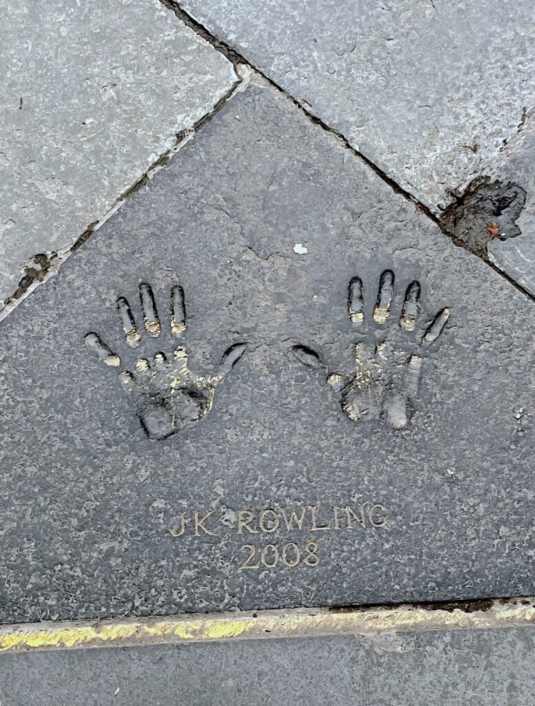 hand prints on cement 