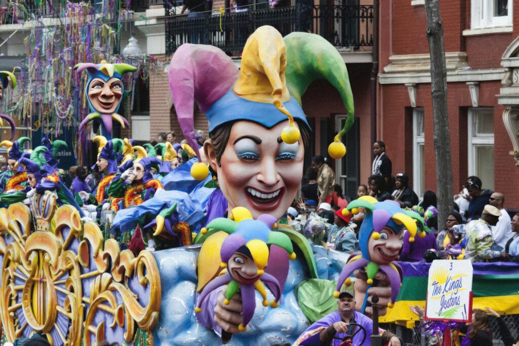 a float from a festive parade